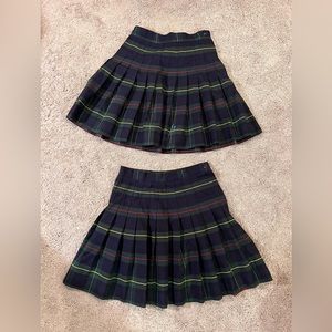 2 Rifle Kayne Green Plaid Uniform Skirts Size 10